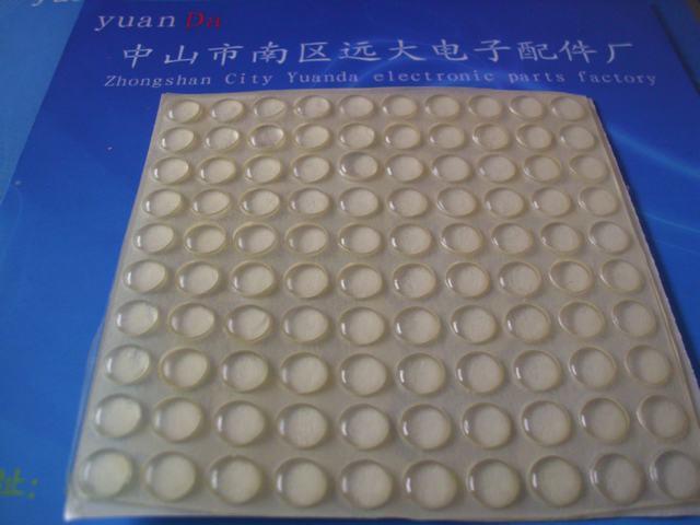 供应半圆形透明玻璃垫8*3单面自粘硅胶垫