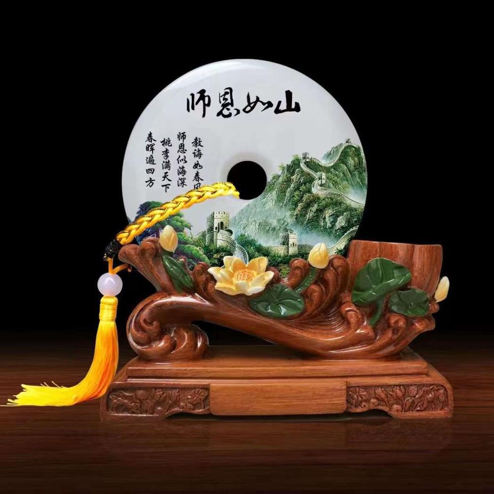 广州年终答谢客户礼品赠送恩师纪念品活动笔筒摆件