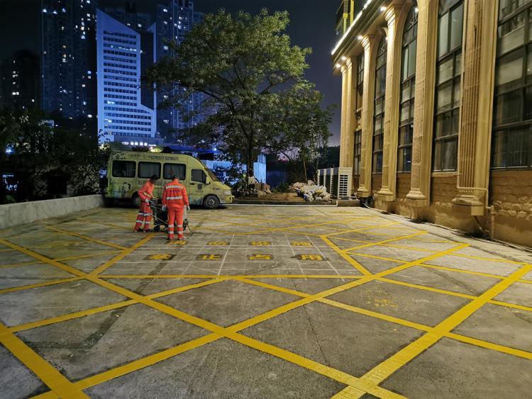 重庆四川道路小区划线消防网格标线漆内江资中县威远县隆昌县